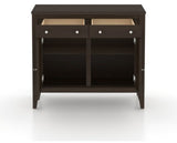 Canadel Buffet 3800 in 59 Davy's Grey, fully open view