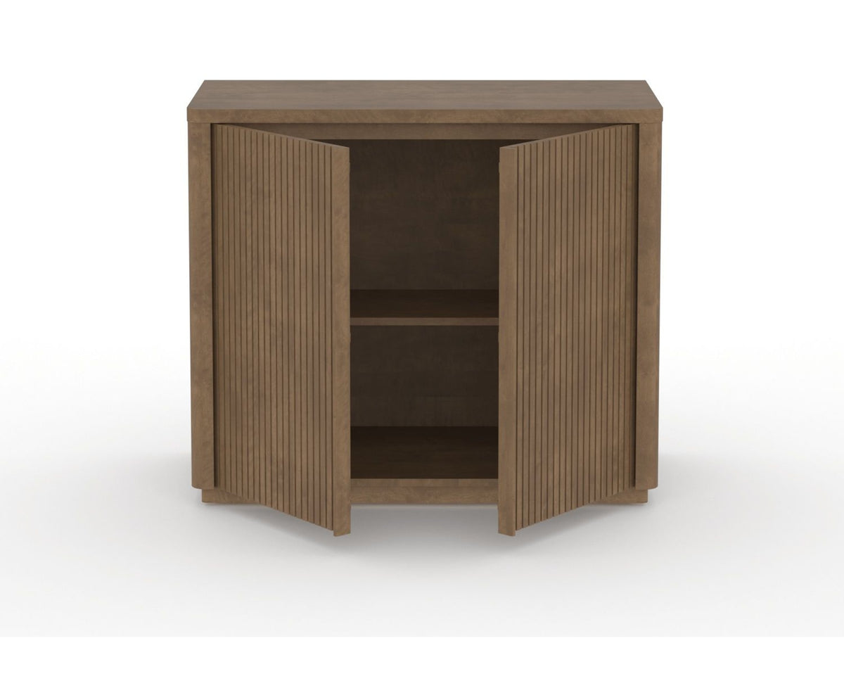 Canadel Modern Channel 40 Buffet in Pecan Washed, open view