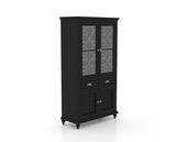Canadel Farmhouse Buffet 4172 in Midnight Black Washed, three-quarter view