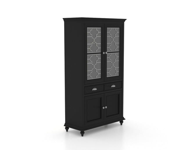 Canadel Farmhouse Buffet 4172 in Midnight Black Washed, three-quarter view