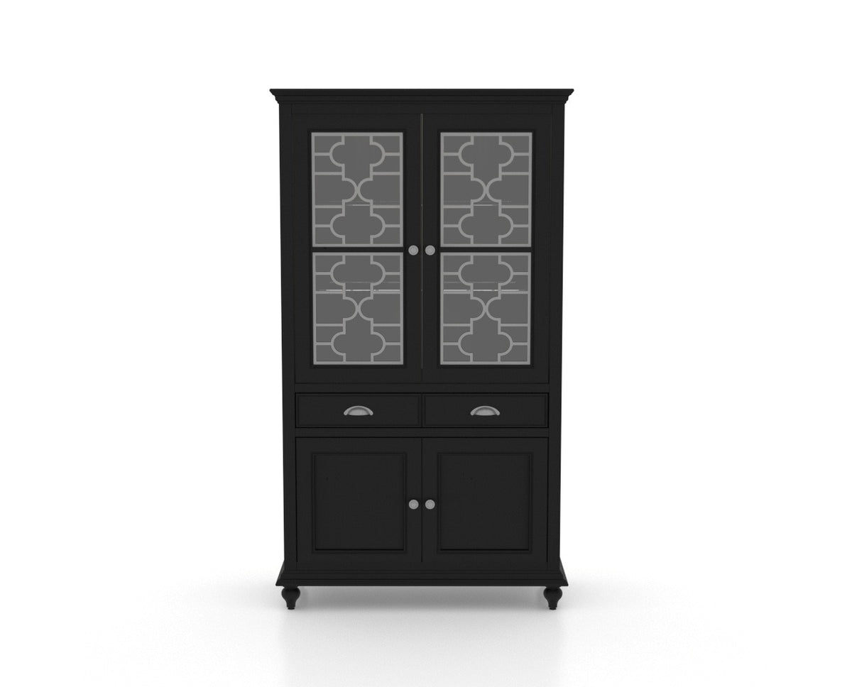 Canadel Farmhouse Buffet 4172 in Midnight Black Washed, front view