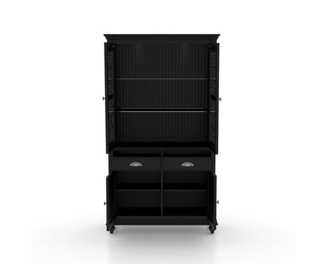 Canadel Buffet 4172 in Midnight Black Washed, fully open view