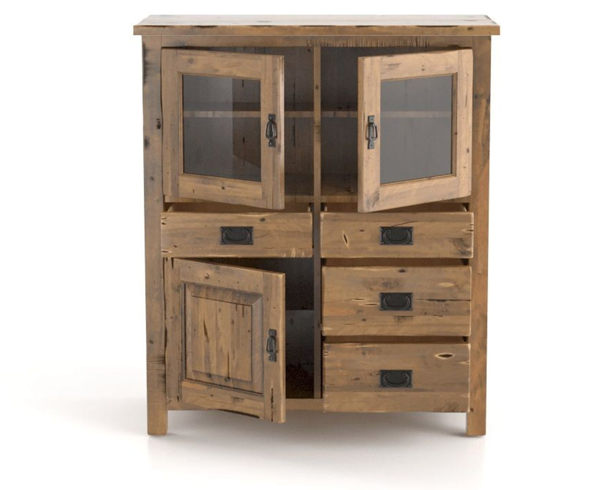 Canadel Champlain Buffet 4248 in Oak Washed, open view
