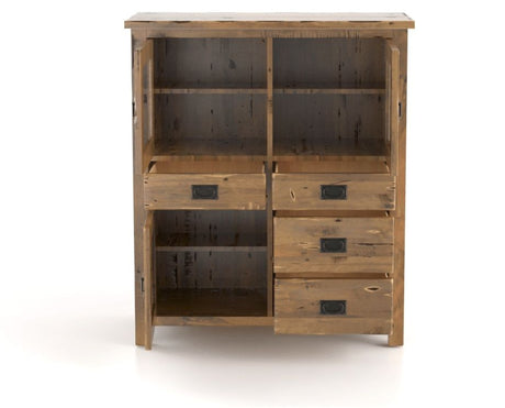 Canadel Champlain Buffet 4248 in Oak Washed, fully open view