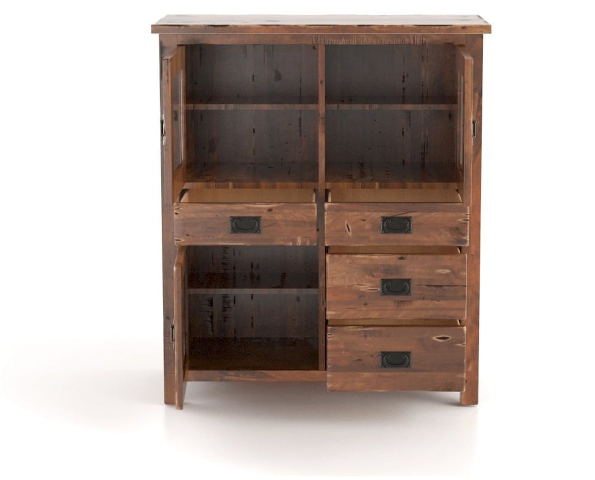 Canadel Champlain Buffet 4248 in 33 Spice Washed, fully open view
