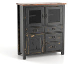 Canadel Champlain Buffet 4248 in 63 Black / 33 Spice Washed, three-quarter view