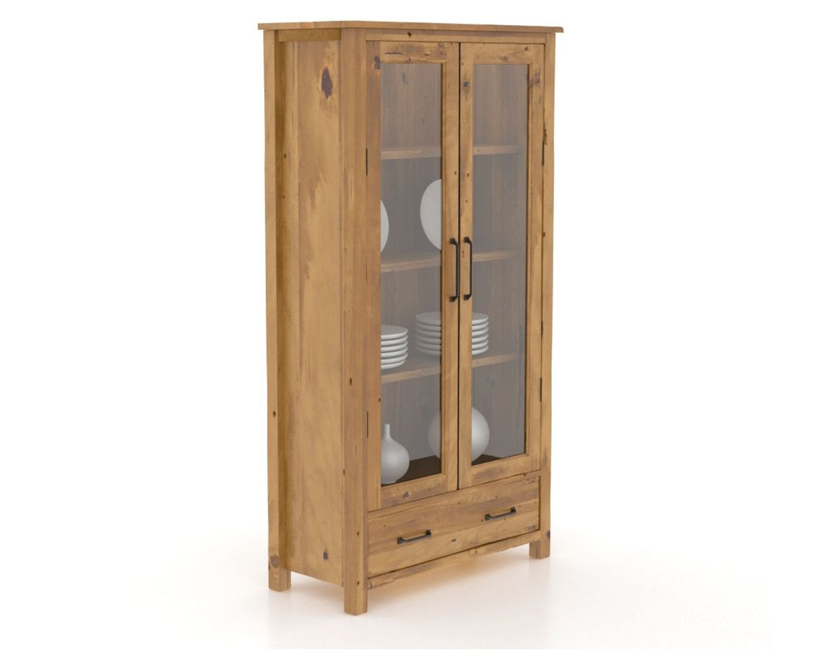 Canadel Champlain Farmhouse Buffet in Honey Washed, three-quarter view
