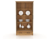 Canadel Champlain Farmhouse Buffet in Honey Washed, fully open view