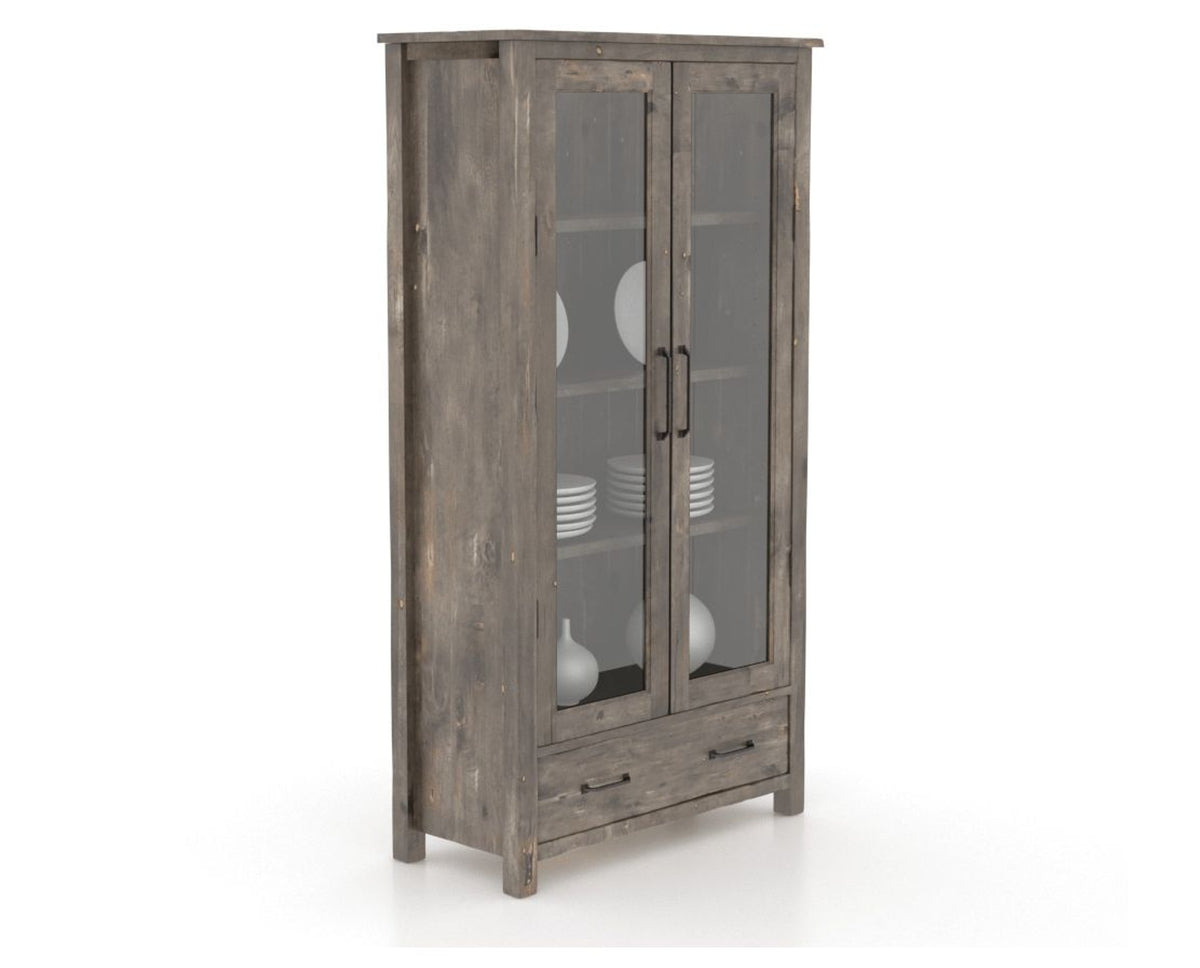 Canadel Champlain Farmhouse Buffet in Shadow, three-quarter view