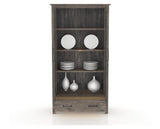 Canadel Champlain Farmhouse Buffet in Shadow, fully open view