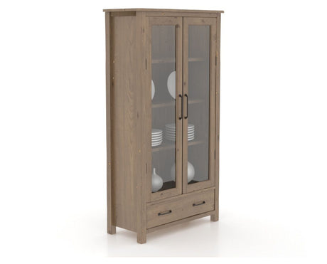 Canadel Champlain Farmhouse Buffet in Pecan Washed, three-quarter view