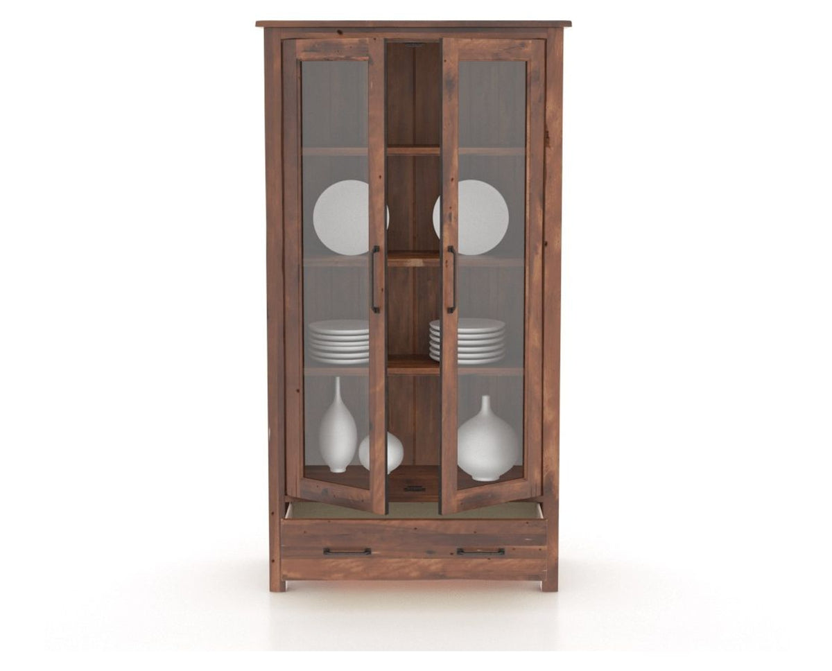 Canadel Champlain Farmhouse Buffet in Spice Washed, open view