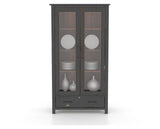 Canadel Champlain Farmhouse Buffet in Black and Spice Washed, front view