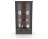 Canadel Champlain Farmhouse Buffet in Black and Spice Washed, open view