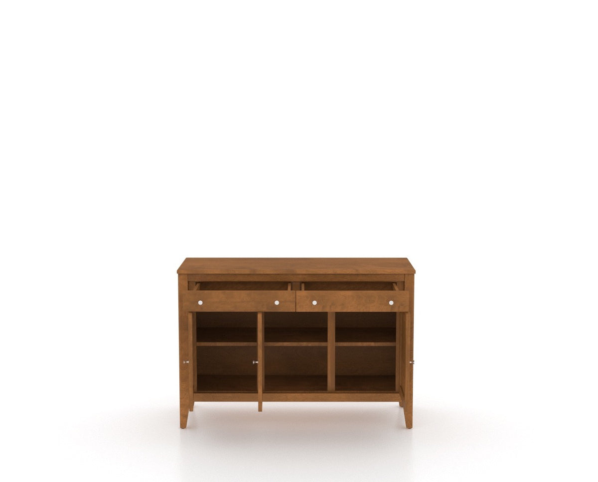 Canadel Core Buffet 4800 in Oak Washed, fully open view
