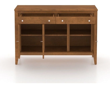 Canadel Buffet 4800 in Oak Washed, fully open view