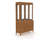 Canadel Core Buffet 4800 in Oak Washed Hutch, three-quarter view