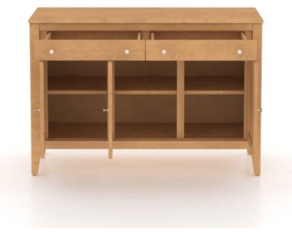 Canadel Buffet 4800 in 20 Caramel Washed, fully open view