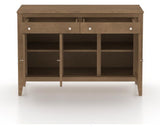 Canadel Buffet 4800 in 25 Pecan Washed, fully open view