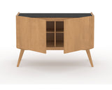 Canadel Downtown Legz Mini Buffet in Caramel Washed, open view
