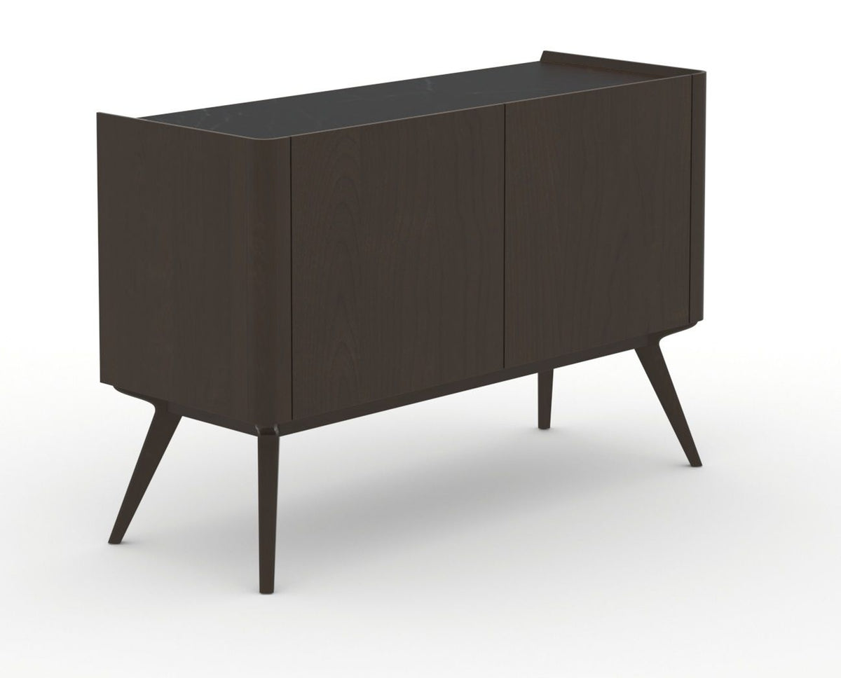 Canadel Downtown Legz Mini Buffet in Davy's Grey, three-quarter view