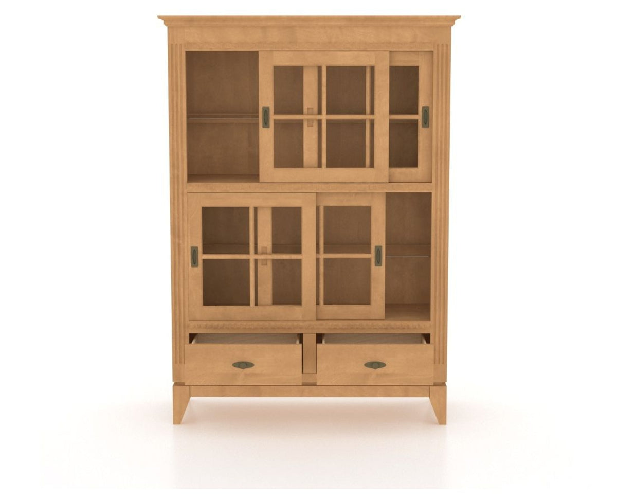Canadel Farmhouse Buffet in Caramel Washed, open view