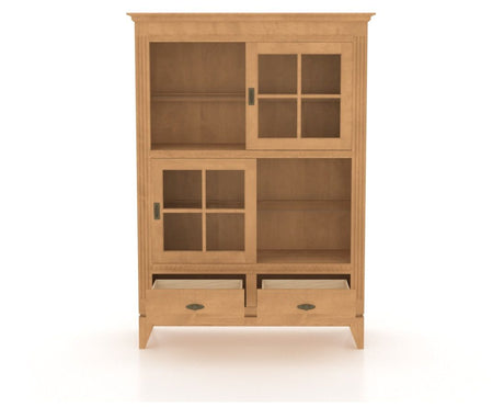 Canadel Farmhouse Buffet in Caramel Washed, fully open view