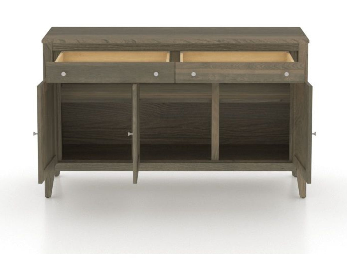 Canadel Shaker Buffet in Shadow, fully open view