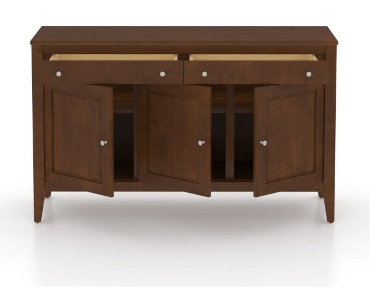 Canadel Shaker Buffet in Cognac Washed, open view