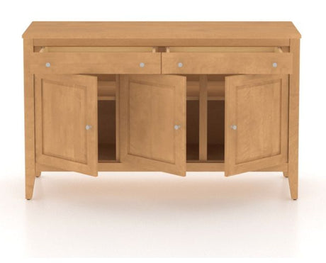 Canadel Shaker Buffet in Caramel Washed, open view