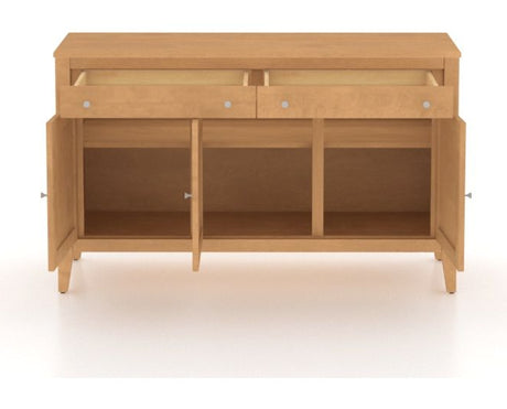 Canadel Shaker Buffet in Caramel Washed, fully open view