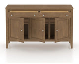 Canadel Shaker Buffet in Pecan Washed, open view