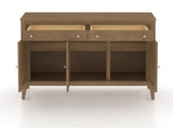 Canadel Shaker Buffet in Pecan Washed, fully open view
