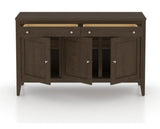 Canadel Shaker Buffet in Hazelnut Washed, open view