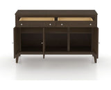 Canadel Shaker Buffet in Hazelnut Washed, fully open view