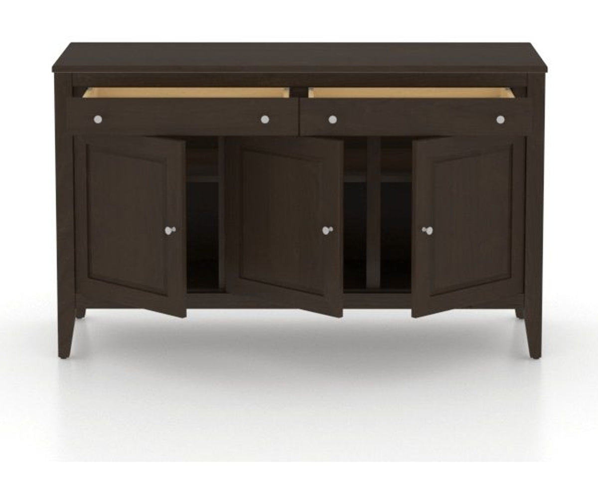 Canadel Shaker Buffet in Davy's Grey, open view