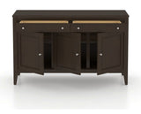 Canadel Shaker Buffet in Davy's Grey, open view