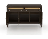 Canadel Shaker Buffet in Davy's Grey, fully open view