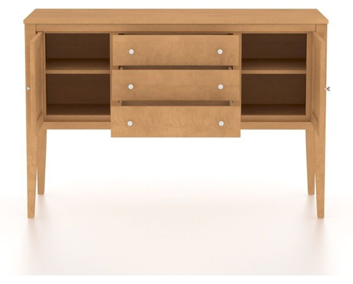 Canadel Stiletto Buffet in Caramel Washed, fully open view