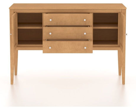Canadel Stiletto Buffet in Caramel Washed, fully open view