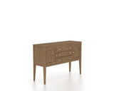 Canadel Stiletto Buffet in Pecan Washed, three-quarter view