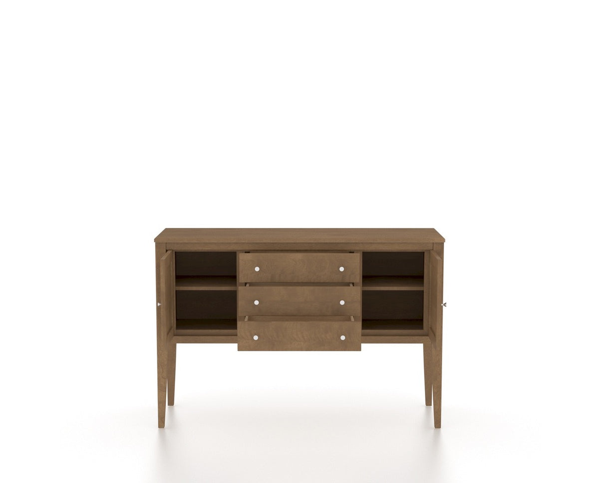 Canadel Stiletto Buffet in Pecan Washed, fully open view