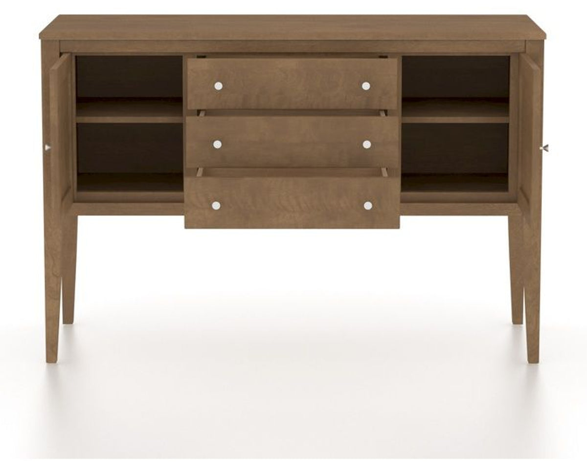 Canadel Stiletto Buffet in Pecan Washed, fully open view