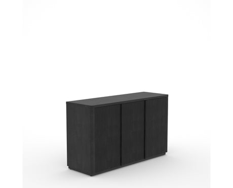 Canadel Modern Channel 58 Buffet in Dark Smoke, three-quarter view