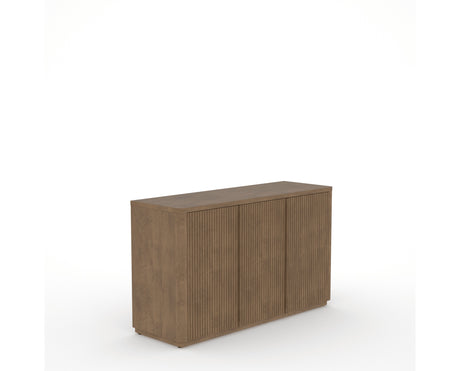 Canadel Modern Channel 58 Buffet in Pecan Washed, three-quarter view