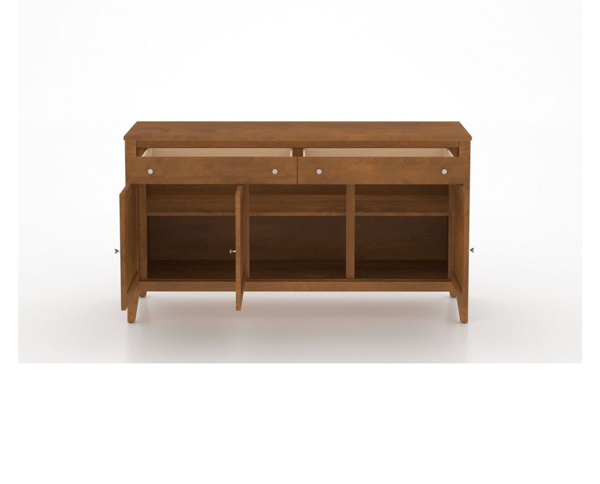 Canadel Buffet 6000 in Oak Washed, fully open view