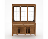 Canadel Buffet 6000 in Oak Washed Hutch, open view