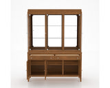 Canadel Buffet 6000 in Oak Washed Hutch, fully open view