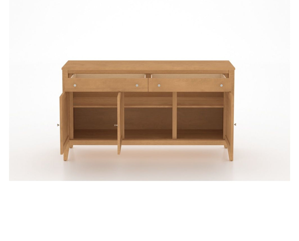 Canadel Buffet 6000 in 20 Caramel Washed, fully open view