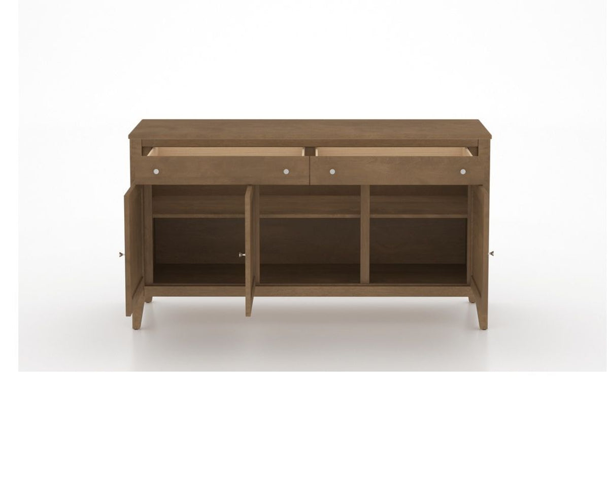 Canadel Buffet 6000 in 25 Pecan Washed, fully open view